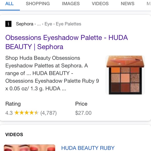 HUDA BEAUTY EYESHADOW PALETTE - Picture 2 of 5